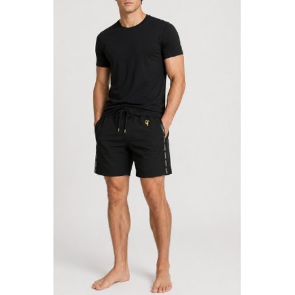 Tucann Men's Black Gold Logo Cookie Premium Swim Shorts Size M NWT